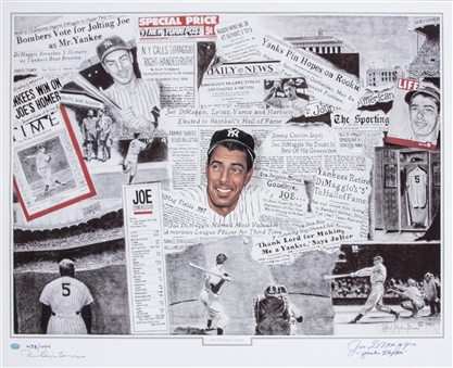 Joe DiMaggio Signed & "Yankee Clipper" Inscribed Joe DiMaggio Legacy Litho By Artist Robert Stephen Simon - 438/444 (JSA)